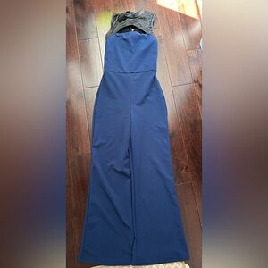 Weissman size adult small navy and black unitard dance costume